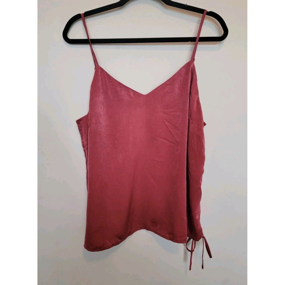NWT Lulus Womens V Neck Tank Top Ruched Side Adjustable Straps Size XL